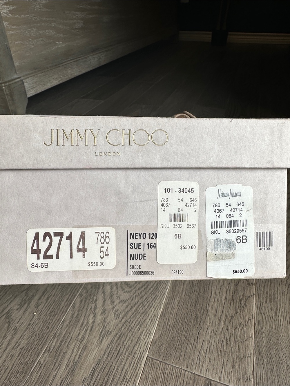 Jimmy Choo Beige Suede Cork Wedge Sandals with Ankle Strap - Picture 5 of 5